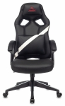Кресло игровое Zombie DRIVER черный/белый эко.кожа 