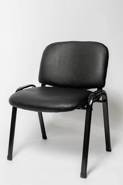 Кресло для посетителей ИЗО  (C720) Черное (эко-кожа)