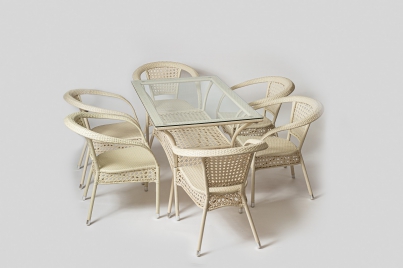 Комплект садовой мебели (стул RC 16 / стол RT -А 206) Белый