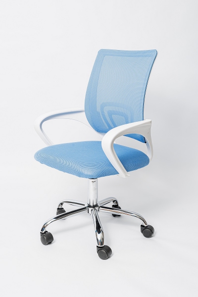Офисное кресло BN-7166 . Белое\голубое