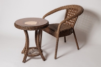 Комплект садовой мебели: стол FM 2010 D 50/Стул Deco коричневый